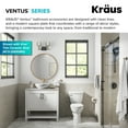 thumbnail image 5 of KRAUS Ventus Bathroom Robe and Towel Double Hook in Brushed Gold, 5 of 9