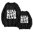 thumbnail image 1 of Wyzesi Chandails en Molleton pour Femmes Tendance TP Femmes Manches Longues Imprimé Graphique Pull Col Rond Chandails en Molleton à Cordon Blouse Chandails en Molleton Sans Capuche Femmes Chandails en Molleton Noirs Rose, 1 of 4