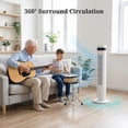 thumbnail image 4 of Ethovia 35-Inch Bladeless Tower Fan – Featuring LED Display & Remote Control, High-Speed DC Motor, 5 Speeds, 4 Modes, 64° Oscillation for Bedroom Office, White, 4 of 6