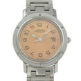 thumbnail image 1 of Pre-Owned Hermès Clipper Watch CL4.410, Stainless Steel Quartz Analog Display, Pink... (Fair), 1 of 8