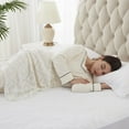 thumbnail image 6 of Westinghouse Heated Mattress Pad Quilted, Queen（60*80 in）, Dual Control, 10 Heat Settings & 1-12-Hour Time Setting, White, Diamond-Shaped, 6 of 7