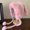 Pink, variant on Thickened Cute Wool Soft Big Rabbit Ears Hat Warm Bucket Hat Plush Ear Protection Hat BEIGE