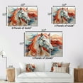 thumbnail image 4 of Designart "Spirit Of Equus Colorful Horse" Animals Metal Wall Décor Set, 4 of 5