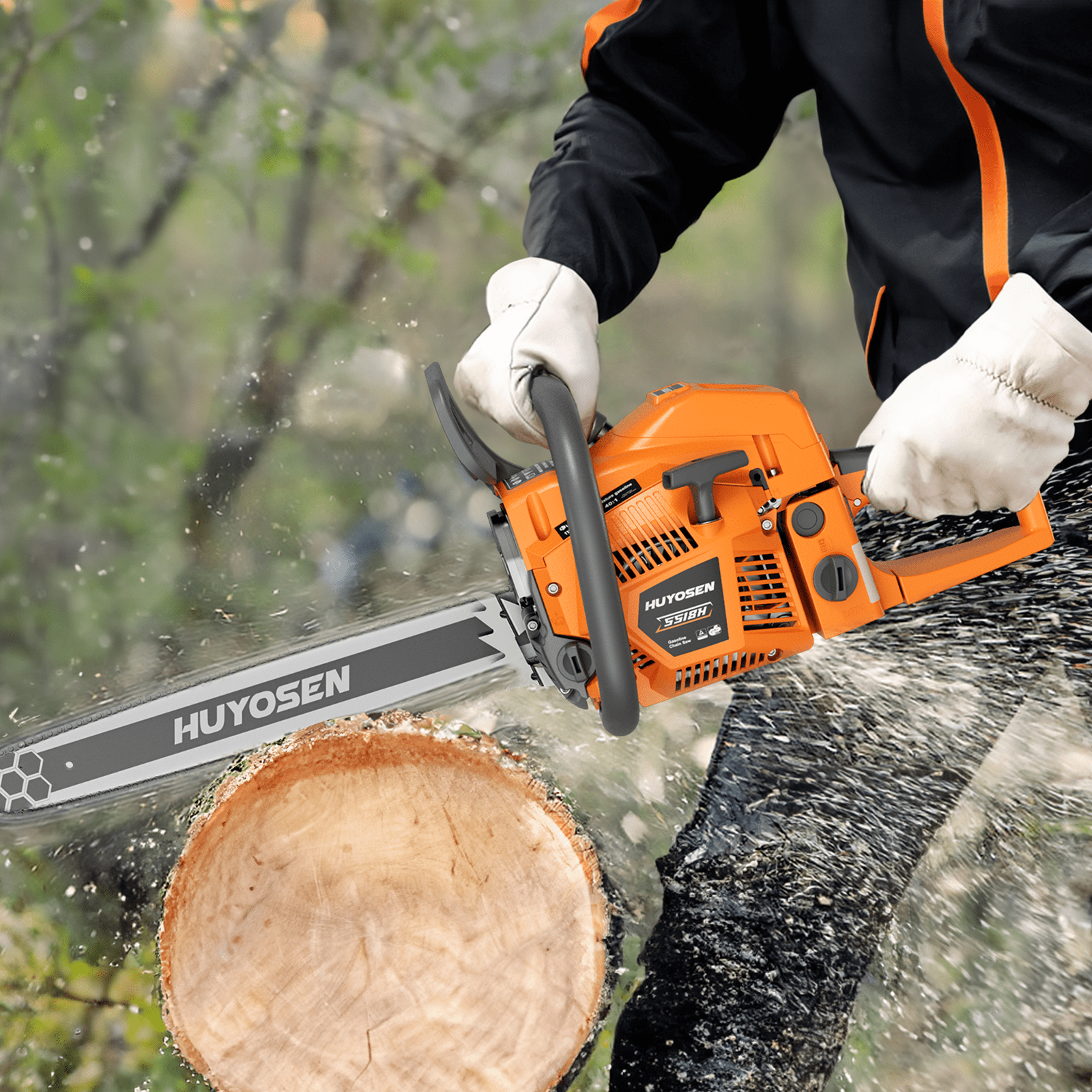 HUYOSEN Gas Chainsaw 5518H 20 in. 3HP 2-Stroke Gas Powered Cordless Chainsaw for Garden/Pation/Farm