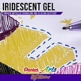 thumbnail image 4 of Pentel Sparkle Pop Metallic Gel Pen, 1.0mm Bold Line, Blue/Green Ink, Box of 12 Pens K91-DC, 4 of 8
