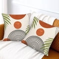 thumbnail image 5 of Boho Pillow Covers 16x16 Set of 2, Mid-Century Blue Orange Drop Shapes Decorative Throw Pillow Covers Outdoor Retro Abstact Lumbar Pillow Cases for Bed Couch Sofa Home Decor, 5 of 5