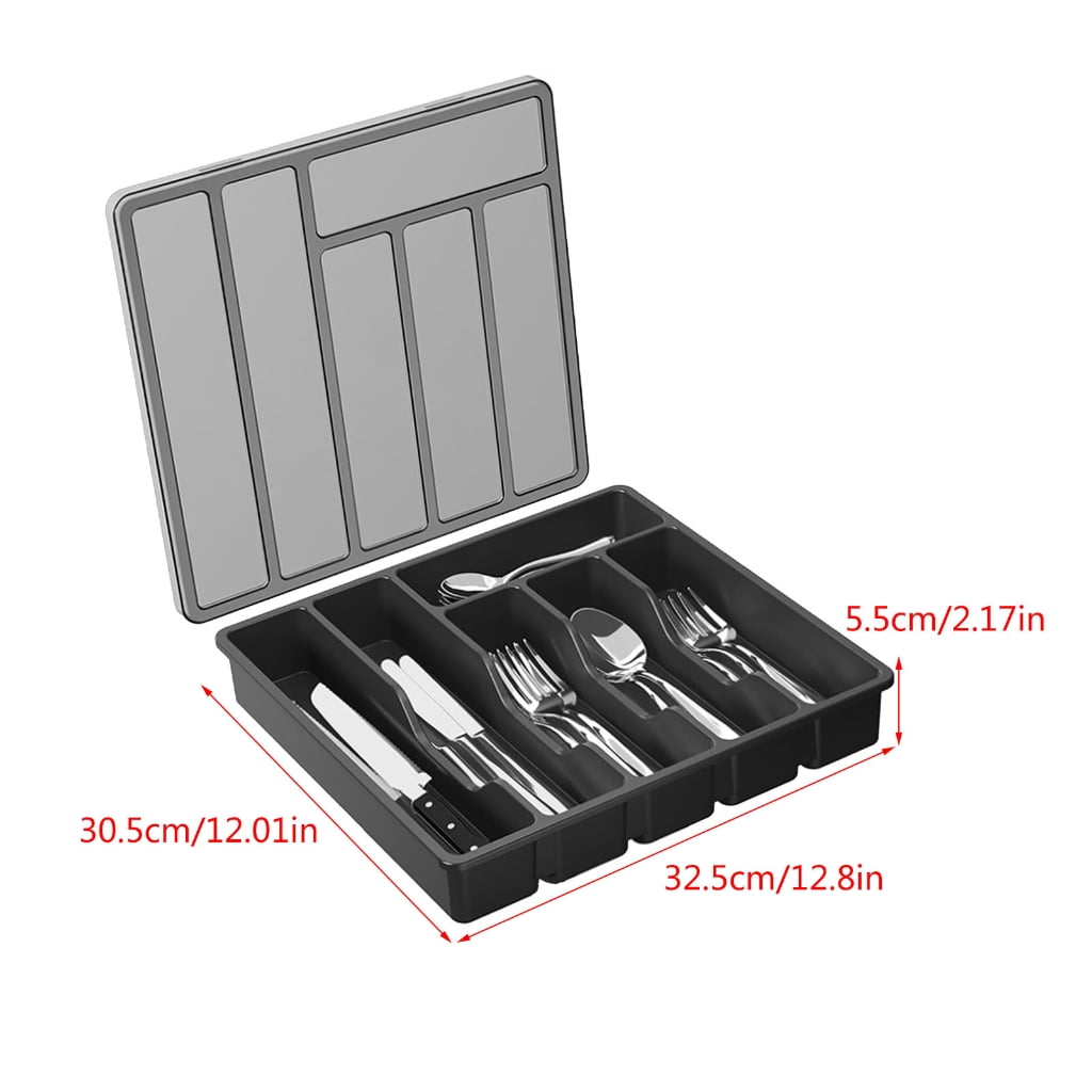 Osdhezcn Sturdy Silverwares Drawer Organizer Kitchen Drawer Divider for Forks and Spoons