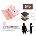 thumbnail image 5 of Bolso pequeño YONGSHENG de cuero triple plegado con RFID rosa cerdo, 5 of 5