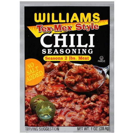 (3 Pack) Williams Chili Seasoning, Tex Mex Style, 1 (Best Homemade Chili Seasoning Recipe)