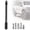 Black, variant on RECON Premium Army Green 10" AR Barrel Style Aluminum Truck Antenna with Threaded 3-Pronged Tip (Fits OEM Factory Threaded Antenna Bases) (Antenna, Army Green)