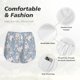 thumbnail image 4 of Balery Lily Flower Pantalones cortos deportivos para mujer con forro y dos bolsillos, elásticos, para entrenamiento, gimnasio, yoga-Medium, 4 of 7