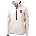 thumbnail image 2 of Women's Cutter & Buck White/Navy St. Louis Cardinals Cascade Eco Sherpa Fleece Quarter-Zip Pullover Jacket, 2 of 3