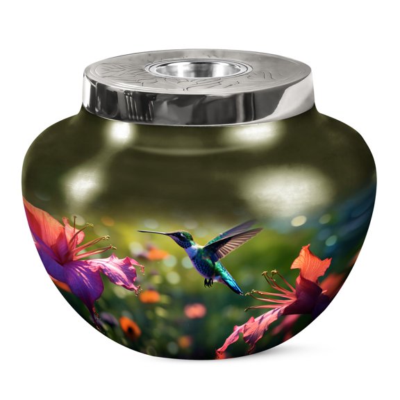 KARYLIZ Humming Bird Adult Urns For Human Ashes Women - Urns For Human Ashes Adult Male - Cremation Urn - Large Urn For Human Ashes - Urns For Women Human Ashes - Funeral Urns 10 Inch