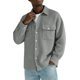 thumbnail image 1 of Top Abrigo Hombres Color Sólido Manga Larga Botón Cuello Moda Casual Verano Al Aire Libre Diario, 1 of 7
