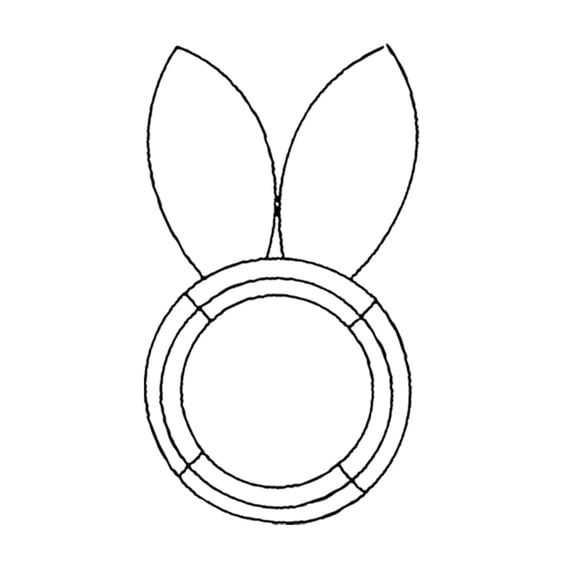 Easter Wreath Bunny Wire Wreath Form Garden Bunny Shaped Form Frame for Easter DIY Craft Rabbit Decor Project Indoor Outdoor Holiday Door Porch Hanging Decor