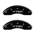 thumbnail image 2 of MGP Front set 2 Caliper Covers Engraved Front Vtec Black finish silver ch Fits select: 1998-2001 HONDA ACCORD LX, 2002 HONDA ACCORD SE, 2 of 4