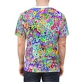thumbnail image 2 of Colorful Abstract Paint Splatter "All Over Print" Unisex Cut & Sew T-Shirt, 2 of 7