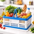 thumbnail image 2 of 37L Capacity Collapsible Shopping Basket with Integrated Handles, Folds Flat for Easy Storage  - 1 Pack, 2 of 8