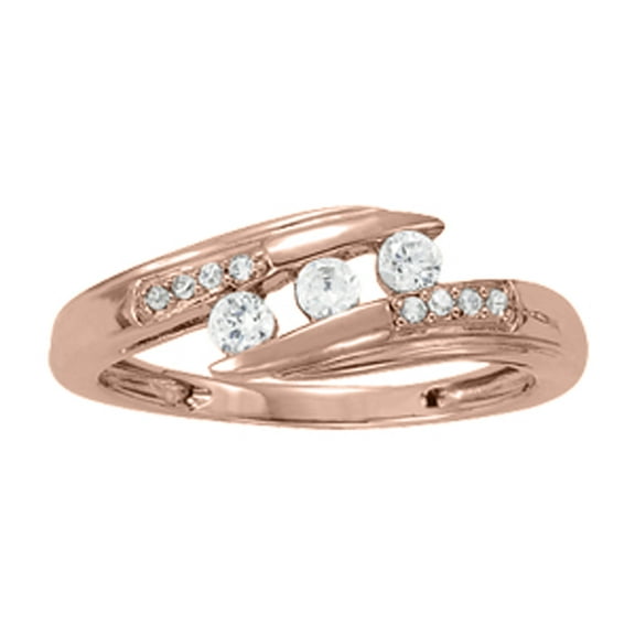 Aonejewelry 0.25Ct. Ttw Diamond Channel-Set Fashionable Ring In 14K Rose Gold