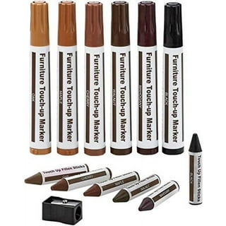 PHD 17 PCS Furniture Repair Kit, Furniture Repair Markers and Wax Sticks,  Furniture Repair Pens for Stains, Scratches, Wood Touch Up Markers and  Sticks Kit, Filler Sticks for Deep Scratches 