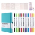 thumbnail image 1 of Kit de Diario Punteado, Cuaderno de Tapa A5 con Páginas Numeradas, Kit de Diario Punteado para Principiantes, Color Azul, 1 of 5