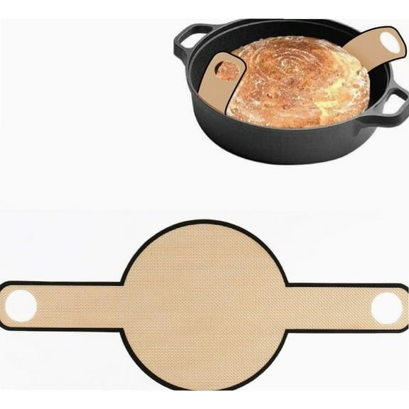 Silicone Baking Mat for Dutch Oven - Non Stick Bread Sling - Reusable Bread Baking Mat – Silicone Dutch Oven Liner with Long Handles
