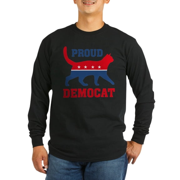 CafePress - Proud Democat Long Sleeve T Shirt - Long Sleeve Dark T-Shirt
