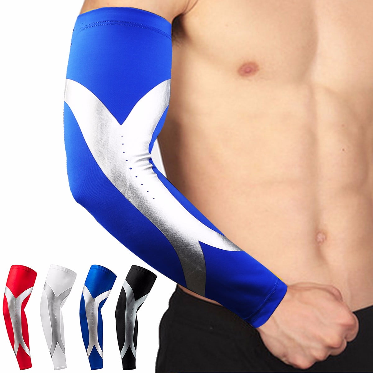Running Basketball Sports Arm Sleeve Arm Support Cover Protective Compression Stretch Arm Brace