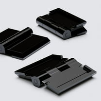 5x BLACK AcrylicPiano  Hinges 32mm x 38mm BLACK Hinges, Continuous Acrylic Piano Hinge, (1 1/4 x 1 1/2 in) - 5 Pack -