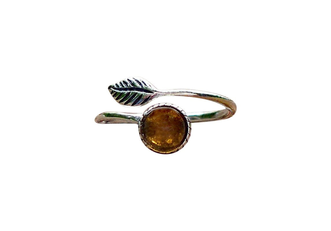 Gold Leaf Ring for Women Botanical Ring Bronze Jewelry Nature Ring Nature Jewelry Bronze Plant Ring Sterling Silver Leaf Women's Ring