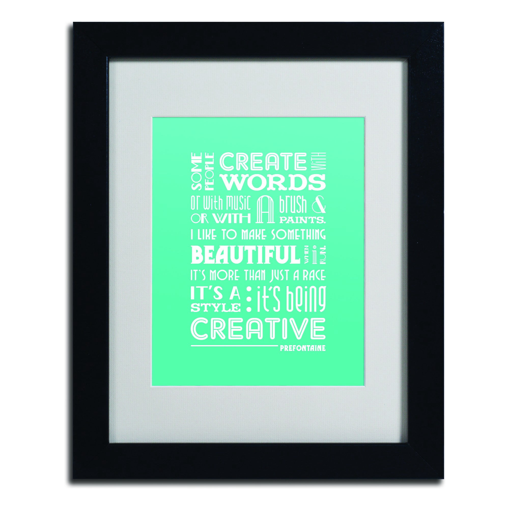 Trademark Fine Art "Creative Running I" Matted Framed Art by Megan Romo, Black Frame