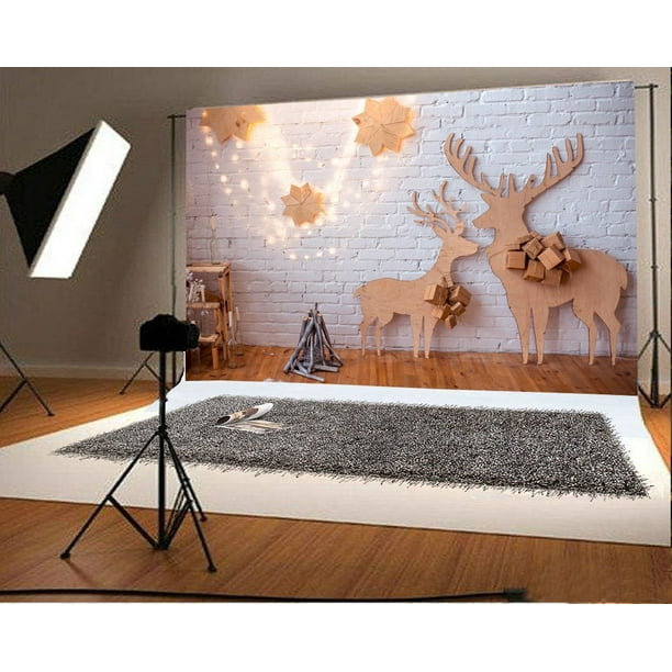 GreenDecor Polyster Christmas Backdrop 7x5ft Photography ...