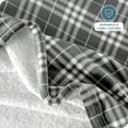 thumbnail image 5 of Bare Home Plush Sherpa Bed Blanket - Fluffy & Soft - Reversible - Lightweight - Twin/Twin XL, Stirling Plaid - Gray/White, 5 of 5