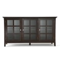 thumbnail image 4 of Acadian 62 inch Wide Solid Wood Transitional Wide Storage Cabinet in Brunette Brown, 4 of 6