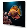 thumbnail image 2 of Designart "Stunning Azure And Tangerine Butterflyfish VII" Coastal Coral Under Water Canvas Art Print, 2 of 7