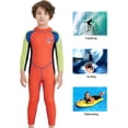 thumbnail image 6 of Kids Boys Girls 2.5mm Neoprene Wetsuit Thermal One Piece Swimsuit UV Protection Rash Guard, 6 of 14