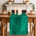 thumbnail image 2 of Table Runner 120 Inches Long for Kitchen Dining, Green Marble Dresser Scarf Farmhouse, Dining Table Decorations for Wedding/Parties, Modern Farmhouse Gradient Abstract Fluid Art 13 x 120 In, 2 of 8