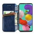 thumbnail image 5 of Étui pour Samsung Galaxy A71 5G à Rabat Portefeuille à Rabat Magnétique Protecteur - Bleu, 5 of 5