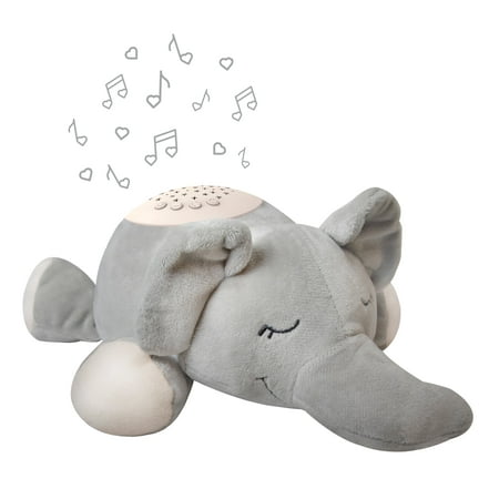 PureBaby Sound Sleepers Portable Baby Sound Machine & Star Projector - Plush Sleep Aid for Baby and Toddlers, Night Light, 10 Lullabies, White Noise, and Heartbeat Sounds (Elephant)