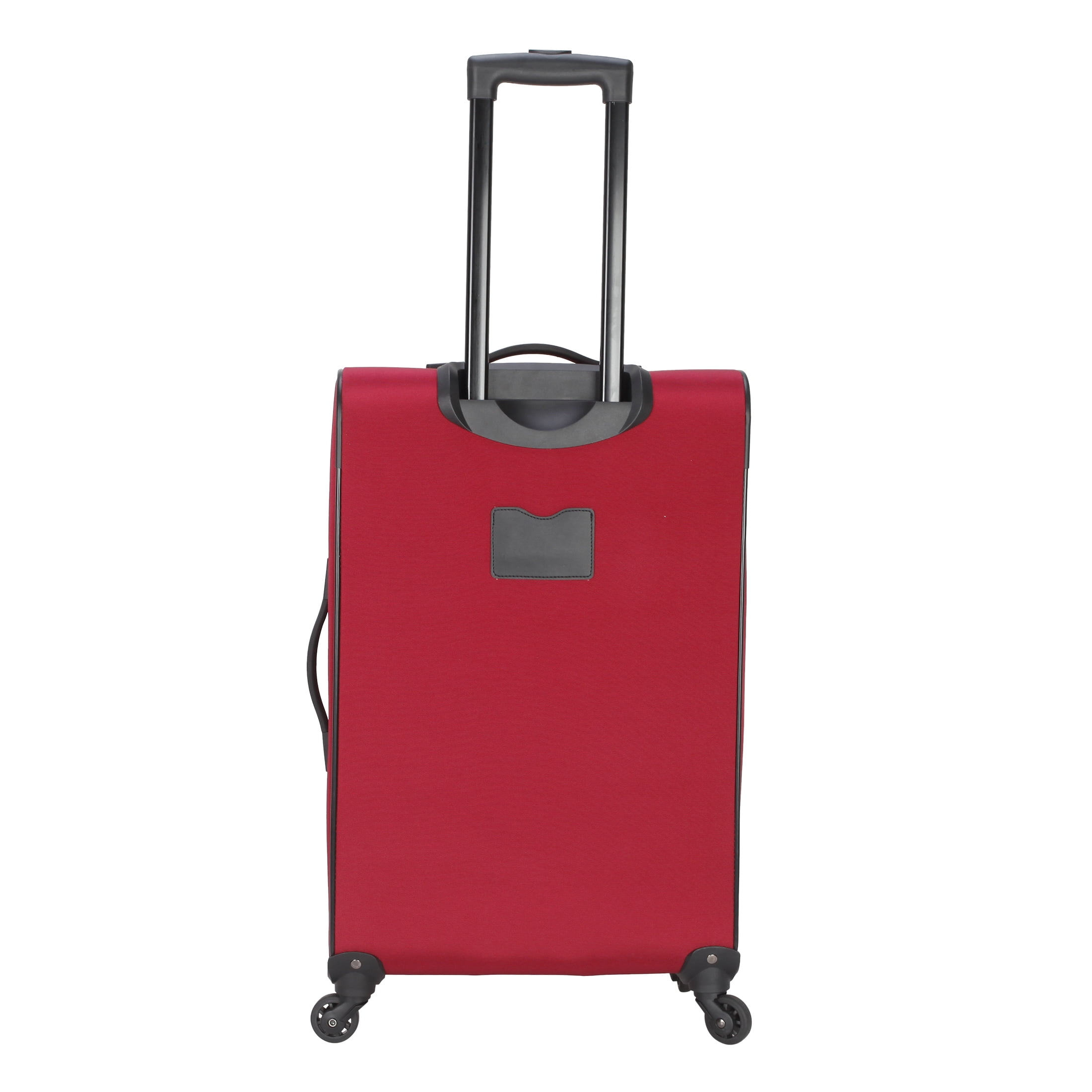 Protege 7-Piece Softside Luggage Set with Spinner Wheels and Divider Pockets, Includes Checked Bags and Carry-On, Merlot Red