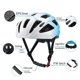 thumbnail image 5 of Adult Bike Helmet, Summer Light Microshell, Men and Women, Fit Adjustment Suggested Fit 55-61cm for Cycling White-Blue, 5 of 5