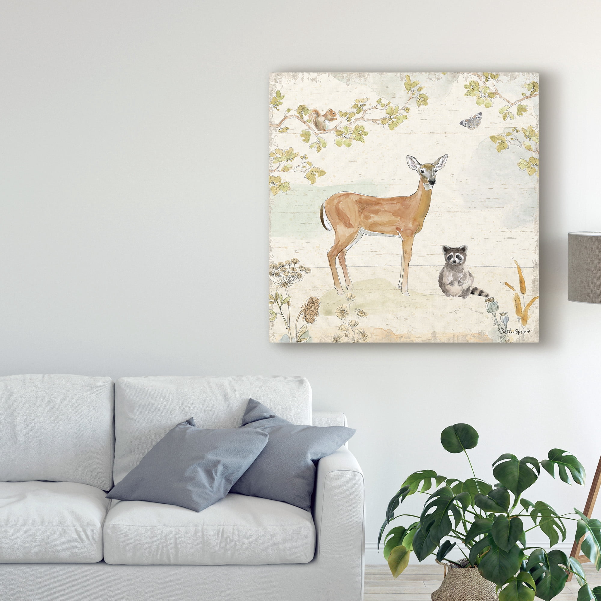 Trademark Fine Art 'Woodland Wreath II' Canvas Art by Beth Grove