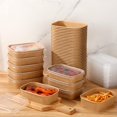 thumbnail image 3 of Cuencos desechables de papel Kraft Maxdot con tapas de polipropileno, 500 ml x 50, 3 of 6