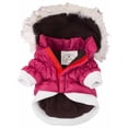 thumbnail image 5 of Pet Life Metallic Dog Parka with Removable Hood in Pink, 5 of 9