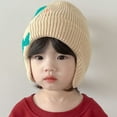 thumbnail image 3 of Unisex Cute Warm Winter Knit Cartoon Beanie Hats Head Cover Earflap Caps Baby Boy Hat LIGHT BLUE, 3 of 8