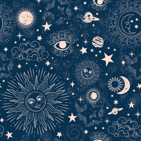 MuralsPrint Space Galaxy Constellation Removable Wallpaper - 24'' inch x 10'ft