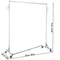 VEVOR Z Rack, Industrial Grade Z Base Garment Rack, Height Adjustable