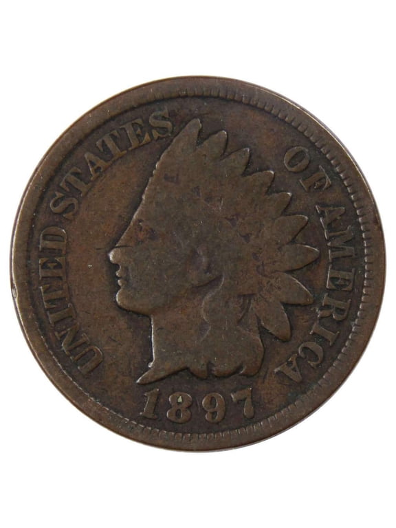 Collectible 1897 Indian Head Cent Circulated Penny 1c Coin Collectible