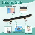 thumbnail image 4 of 31'' Complete Skateboard 7 Layer Canadian Maple Double Kick Deck Skateboards palm tree mountains fog palm tree Skate Board for Beginner Adult Gifts, 4 of 5