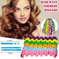 thumbnail image 5 of No Heat Curlers Set, 30 Spiral Hair Rollers with 2 Styling Hooks, Heatless Wave Curls Kit for Wet Hair, Flexible Soft Curling Rods for All Hair Types, 5 of 6